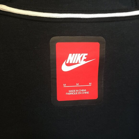 NIKE TECH Black Asymmetrical Zip Hoodie Size Medium - Picture 7 of 7